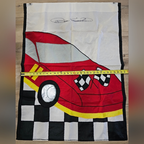 Signed Bill Elliot Flag. 30 x 42 outdoor flag - Picture 3 of 3